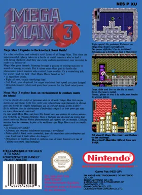 Mega Man 3 (USA) box cover back